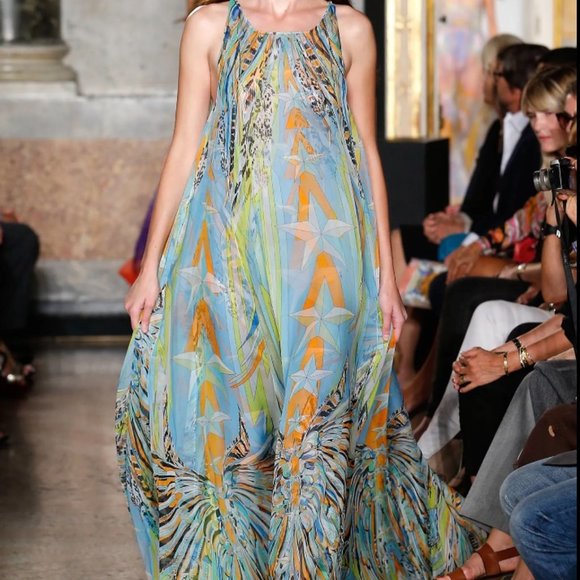 Emilio Pucci Runway Ready To Wear Silk Chiffon Maxi Dress - Picture 3 of 16